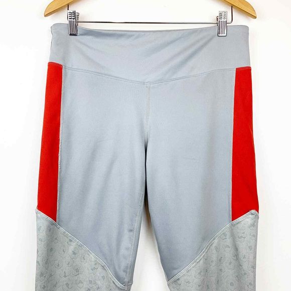 JoyLab Joy Lab Athletic Yoga Pants Leggings Gray Burnt Orange Floral XL - Picture 6 of 11